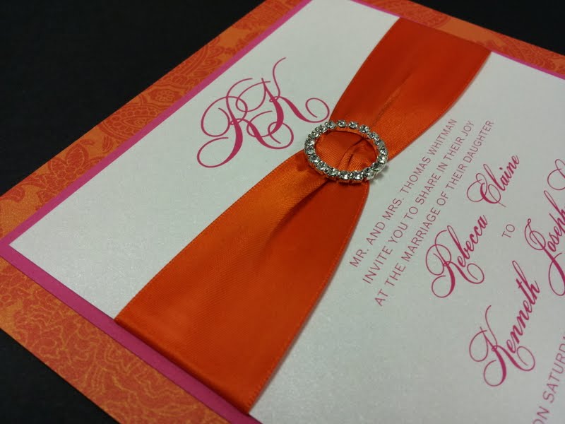 This is a wonderful layered invitation for a Palm Beach wedding that 